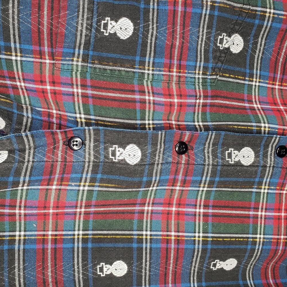 Vintage CompanyOne Women's Sz 2X Plaid Snowman Embroidered Button Down Top(1840) - Picture 6 of 6